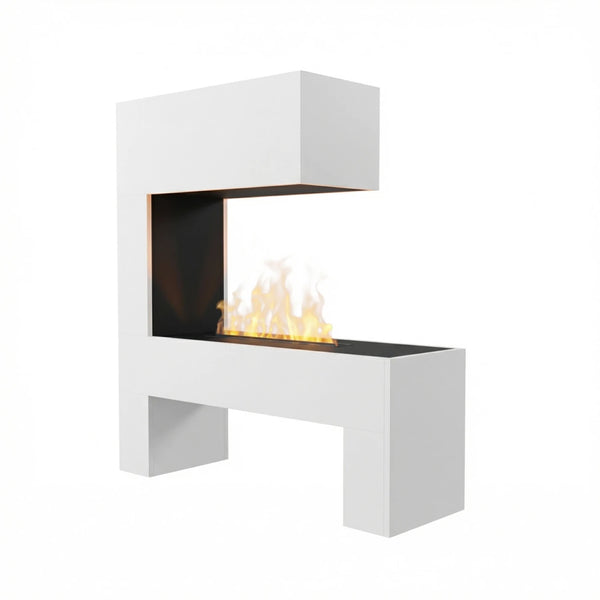 Mozart White - OMC 600 | Freestanding Water Vapour Fireplace