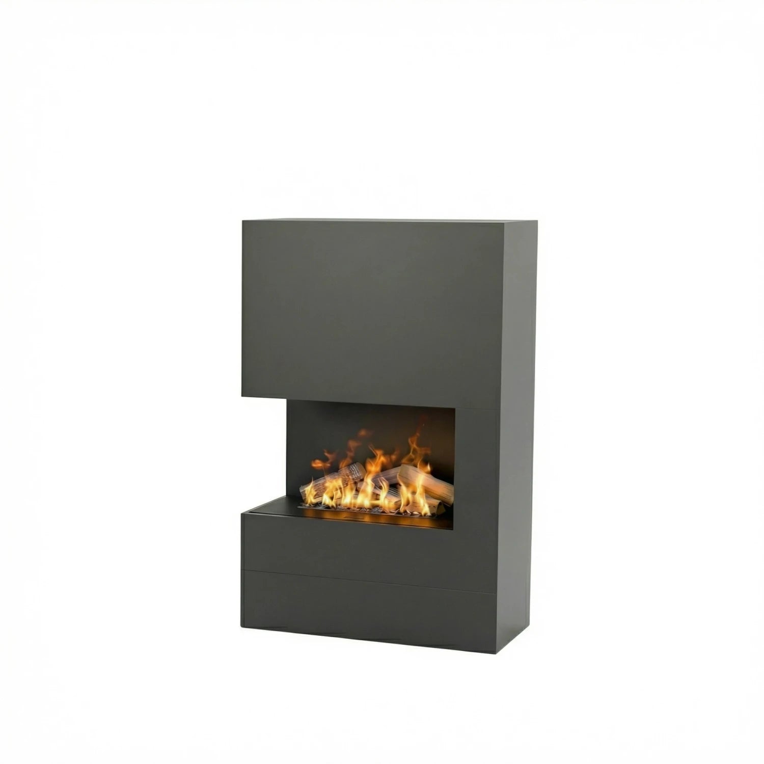 Tucholsky Right Corner Grey - OMC 600 | Freestanding Water Vapour Fireplace