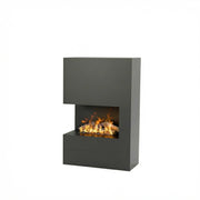 Tucholsky Right Corner Grey - OMC 600 | Freestanding Water Vapour Fireplace