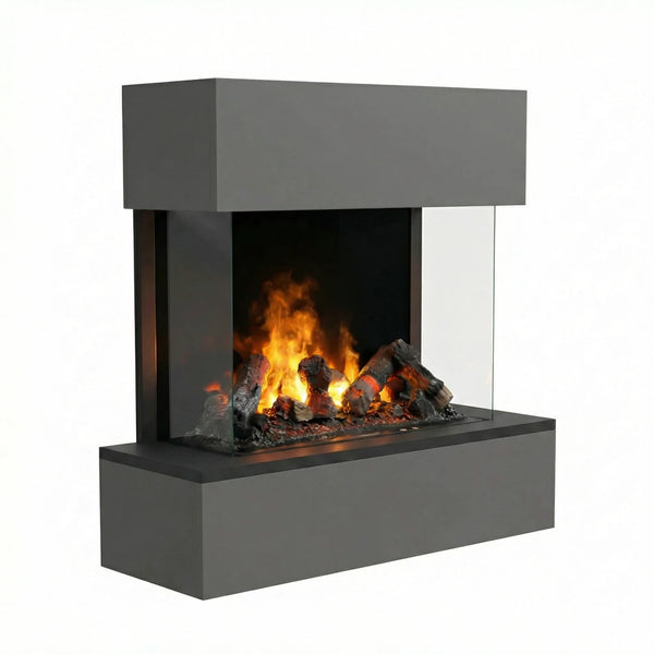 Hölderlin Grey - OMC 600 | Wall-mounted Water Vapour Fireplace