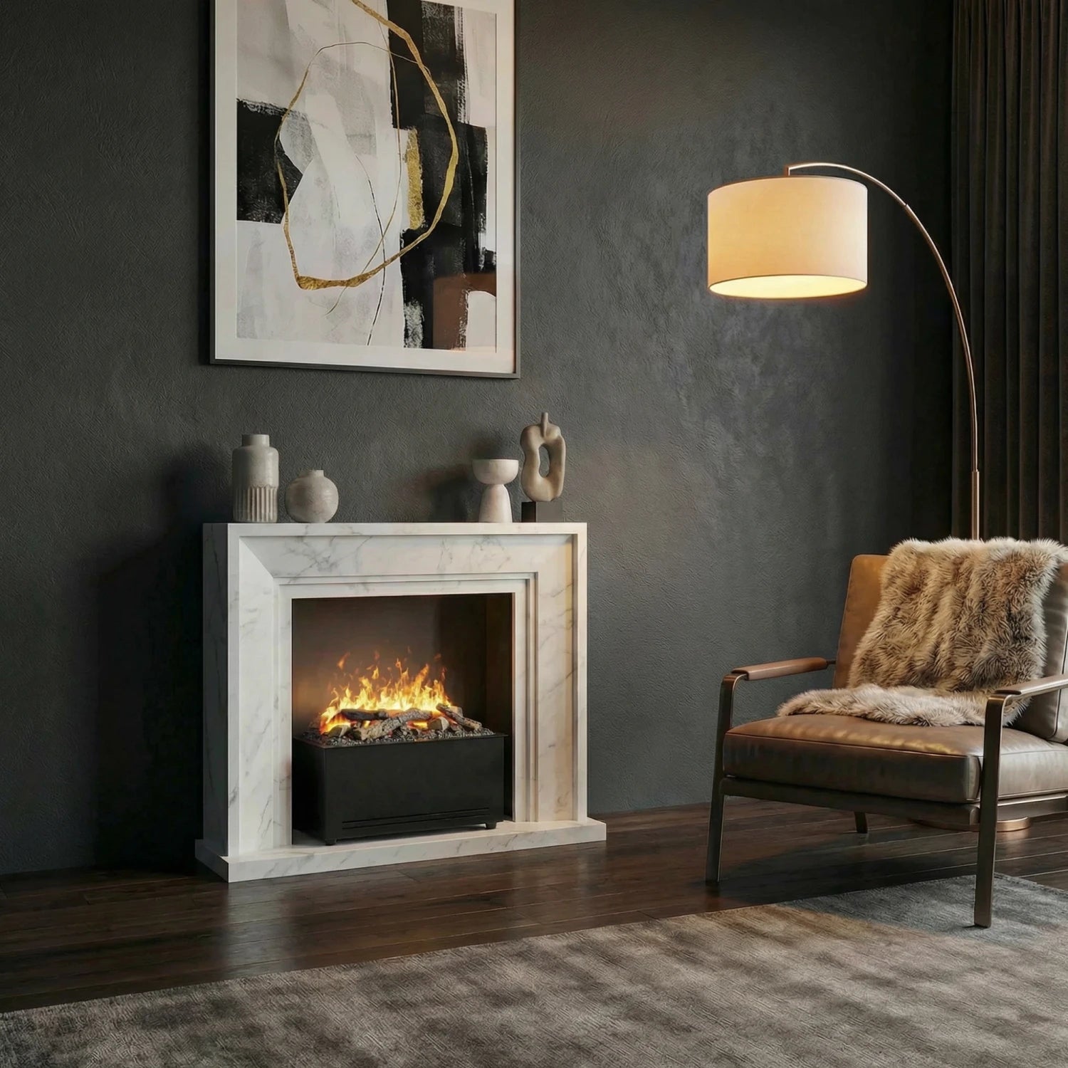 AquaFire Base 40 Logs Water Vapour Fireplace Insert