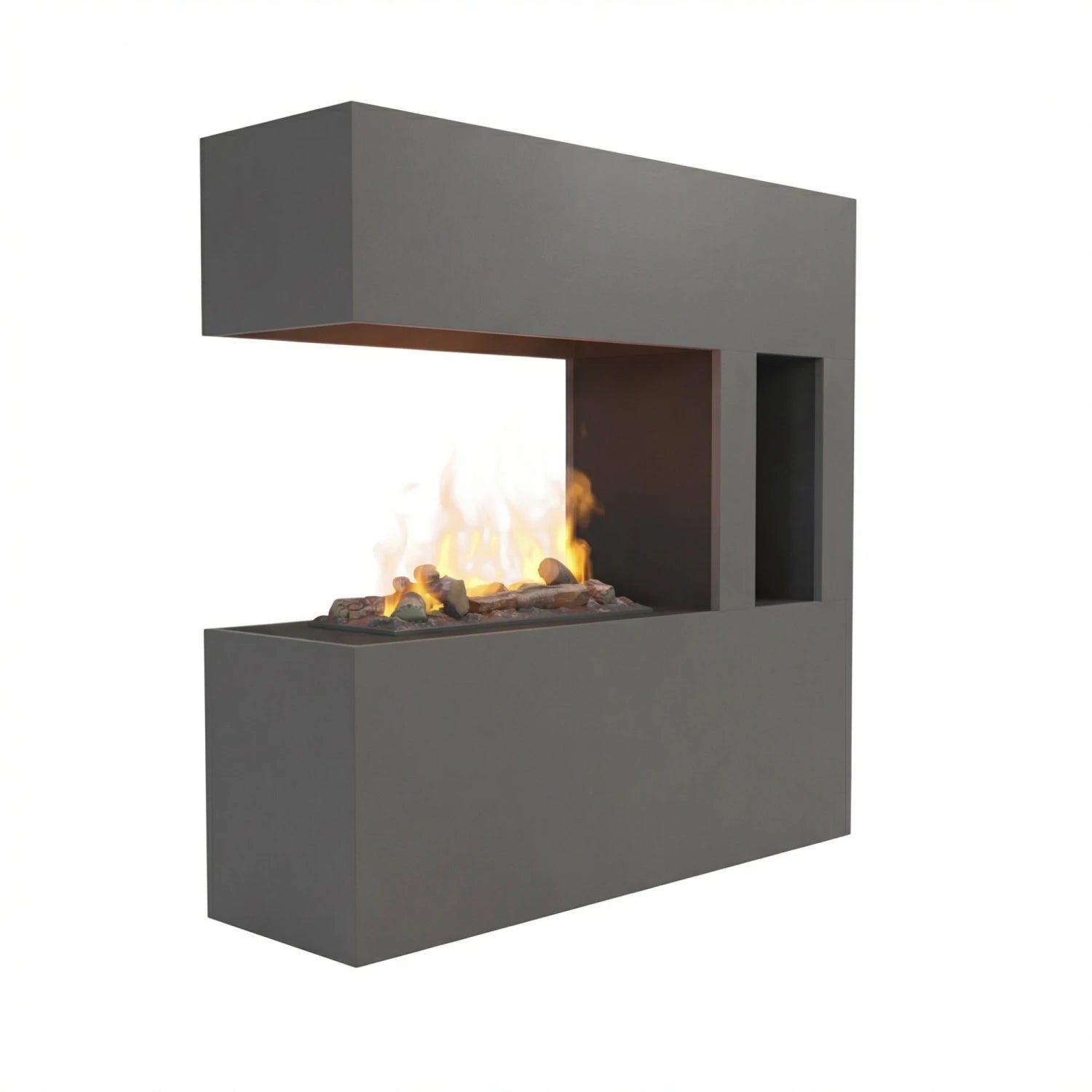 Schiller Pocket Grey - OMC 600 | Freestanding Water Vapour Fireplace