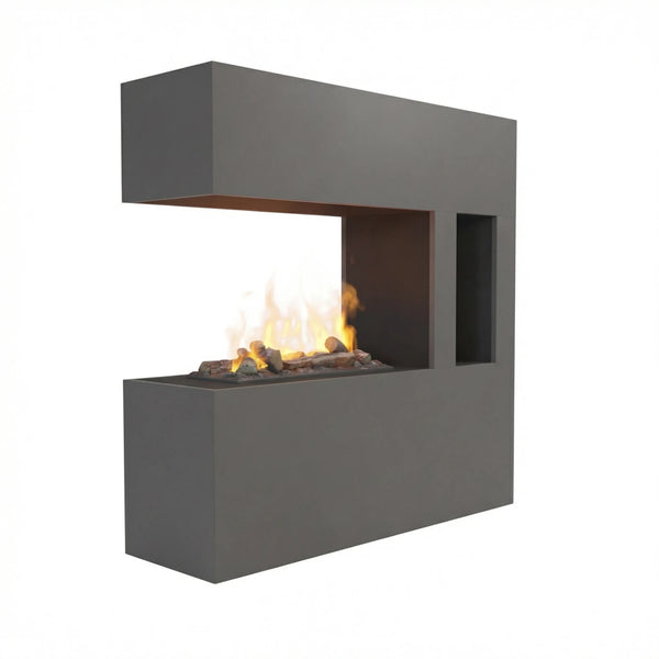 Schiller Pocket Grey - OMC 600 | Freestanding Water Vapour Fireplace