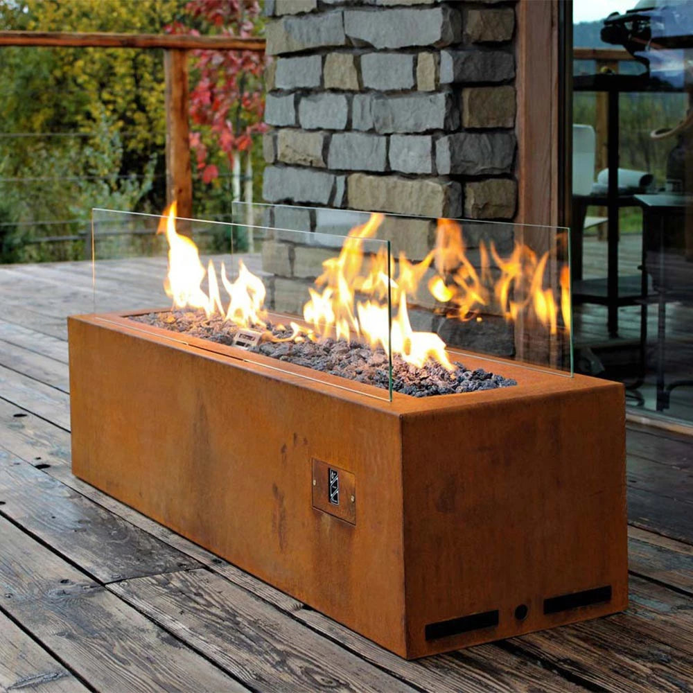 Planika Galio Outdoor Gas Fireplace with automatic control system