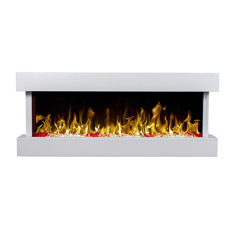 Modena White Electric Fireplace