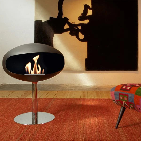 Cocoon Pedestal Matt Svart - Stål