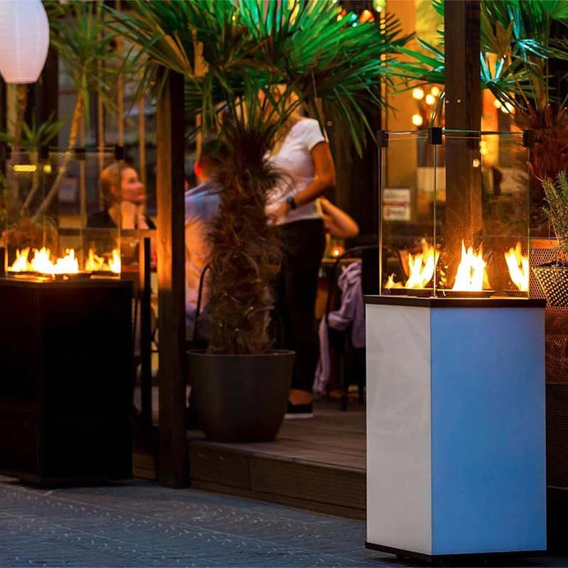 Deluxe Patio Remote gasolkamin för utomhusbruk - vit