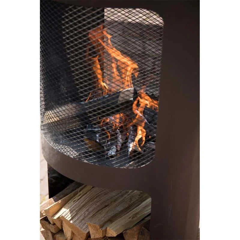Buffalo Firepit with Wood Storage