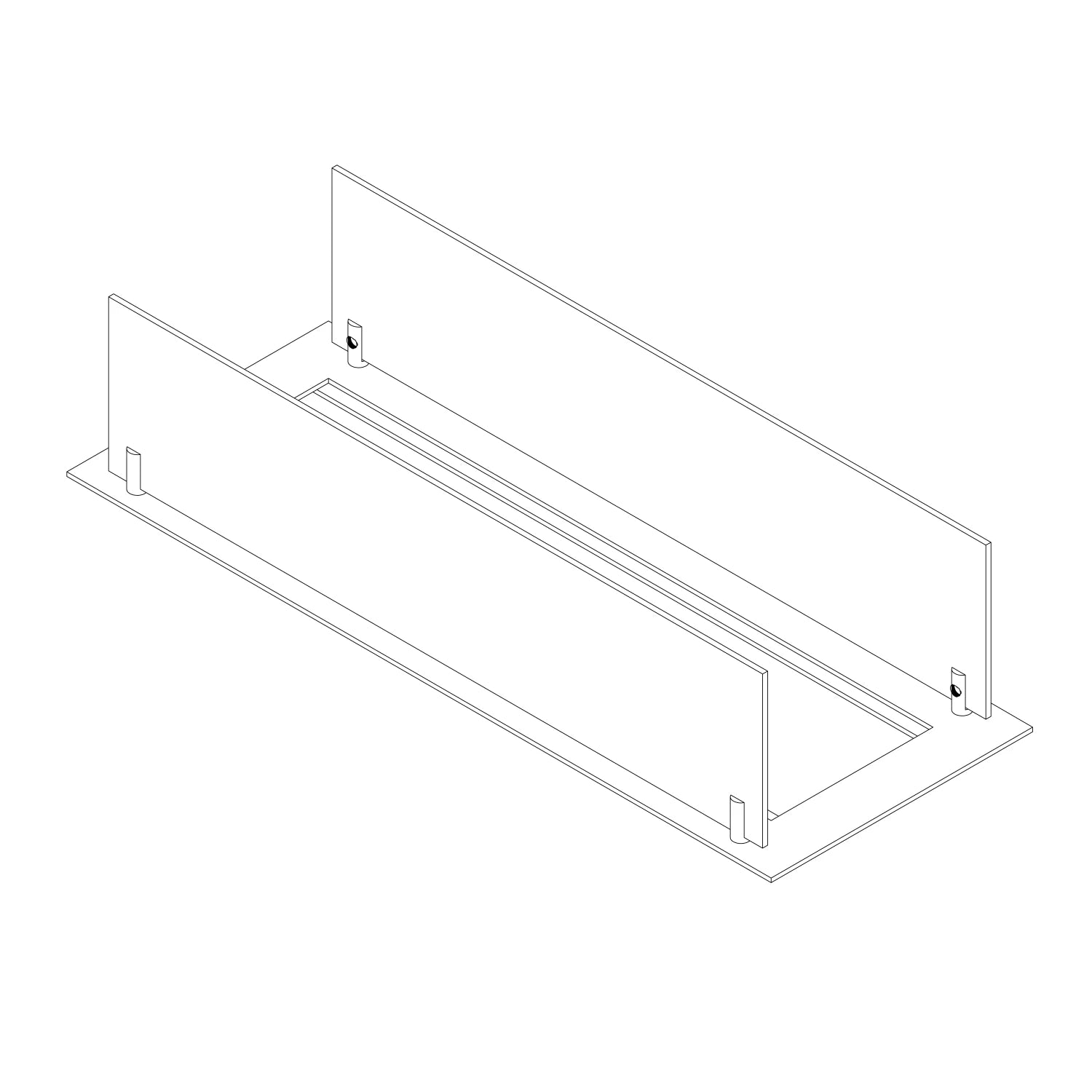 Inbyggnadsram för 60 cm brännare