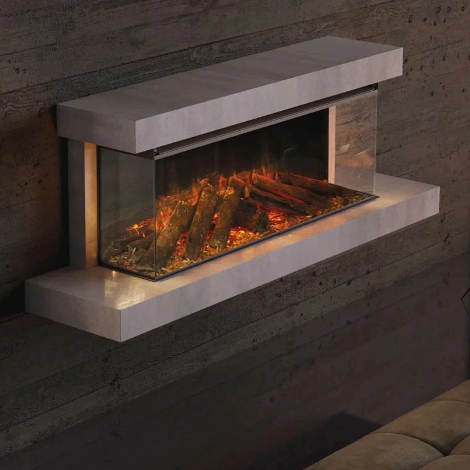 Lumen 1200 Wall-Mounted Electric Fireplace – Anthracite