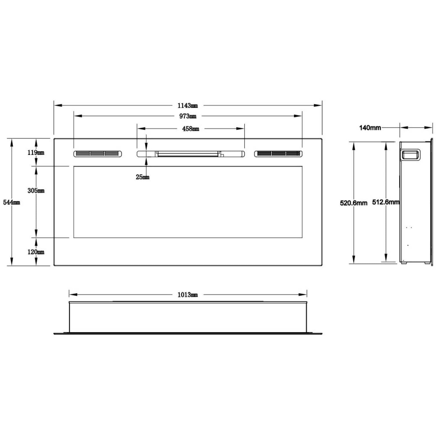Majestic 45" - 114 cm Wall-Mounted Electric Fireplace