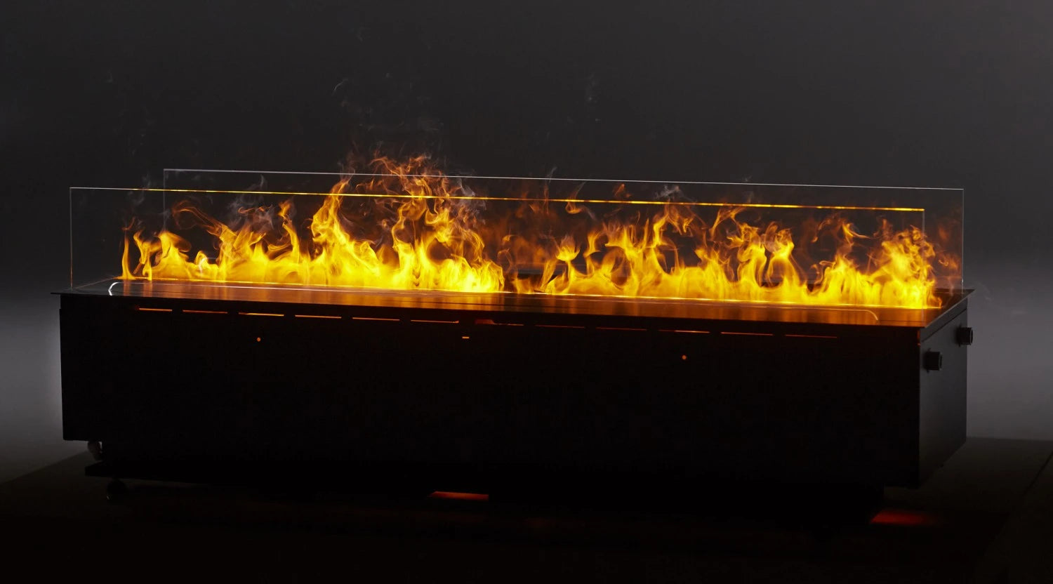 Mistero 2000 water vapour fireplace burner by Magic-Fire with 205 cm flame line