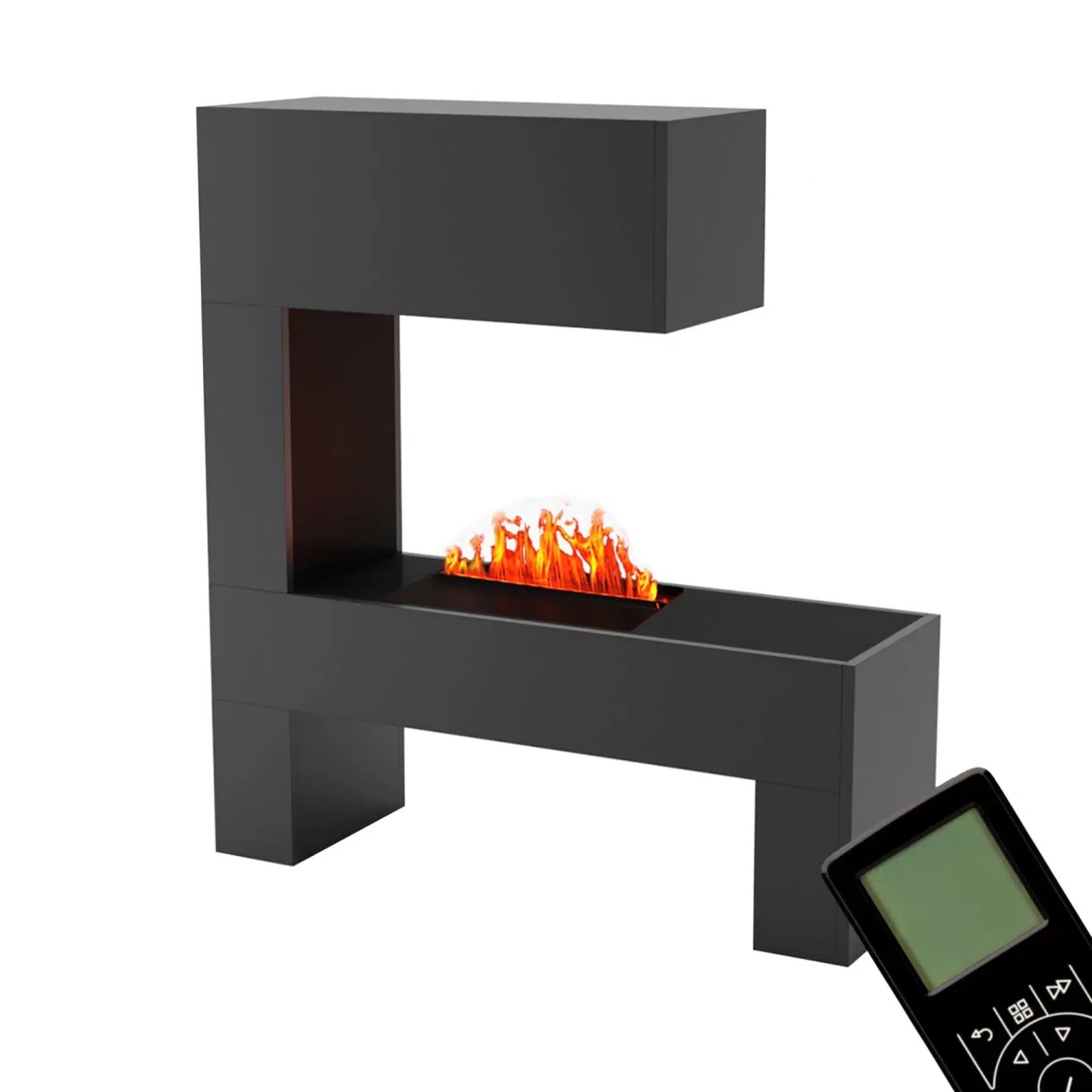 Mozart Grey - OMC 600 | Freestanding Water Vapour Fireplace