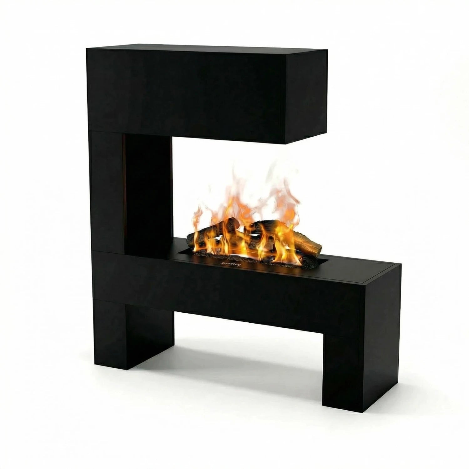 Mozart Black - OMC 600 | Freestanding Water Vapour Fireplace