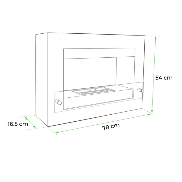 Nebraska vit - Etanolkamin till väggen