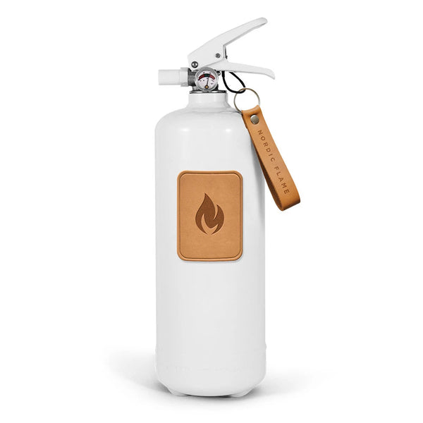 Vit Brandsläckare 2 kg - Ljus läder