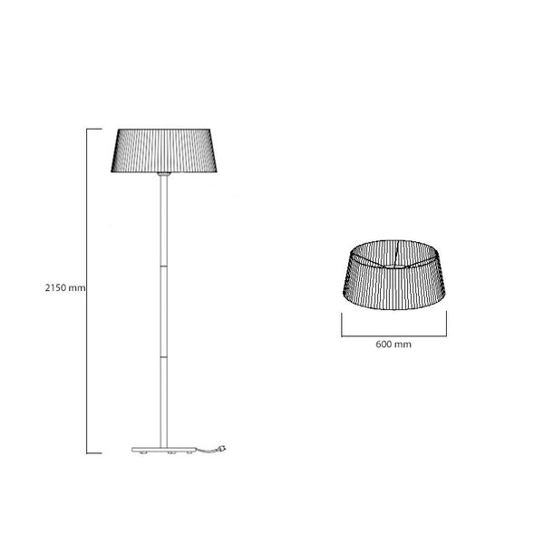 Heater Standing 900-1200-2100 W Ø60 cm, Black