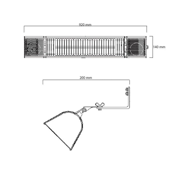 Eco Pro-line 2000W Patio Heater from Heat1