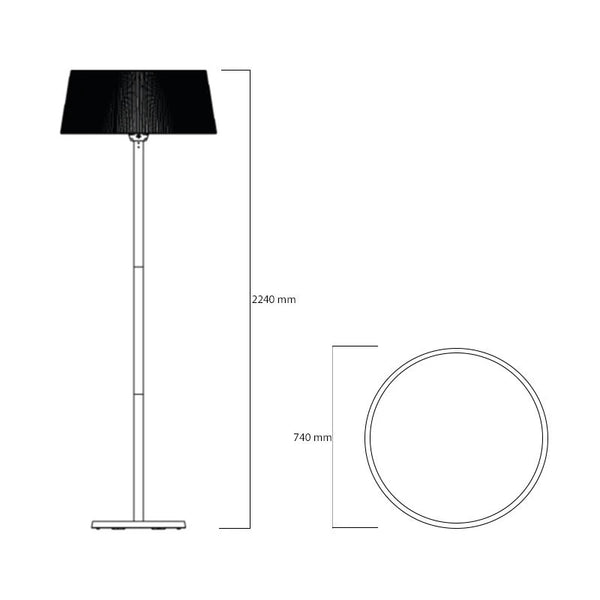 Artix stående vit 2100 watt terrassvärmare