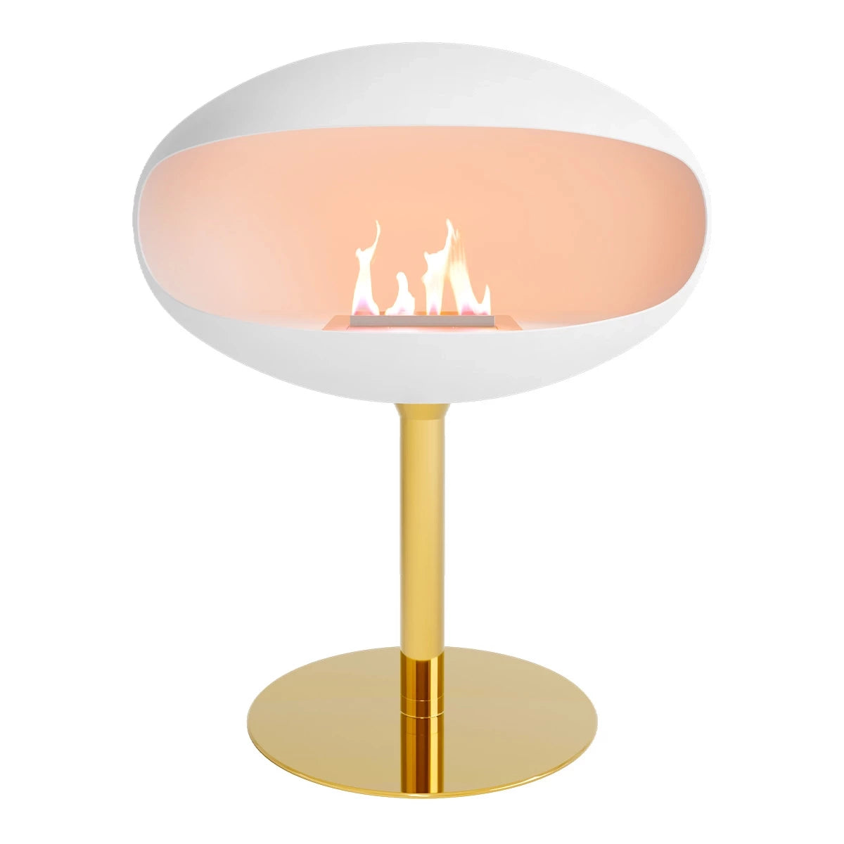 Pedestal Vit + Mässingsfot