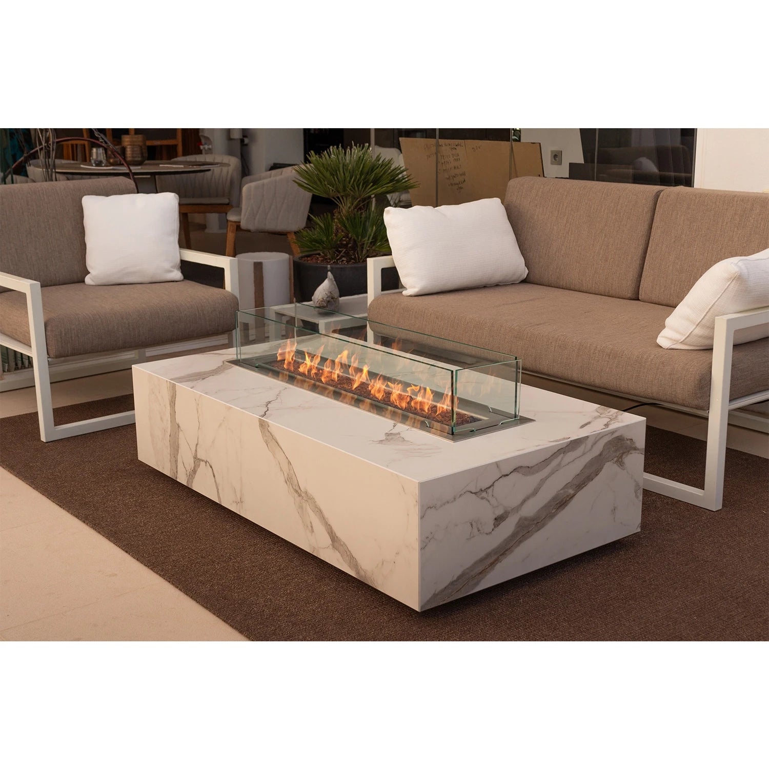 outdoor bioethanol fireplace table planika cabo