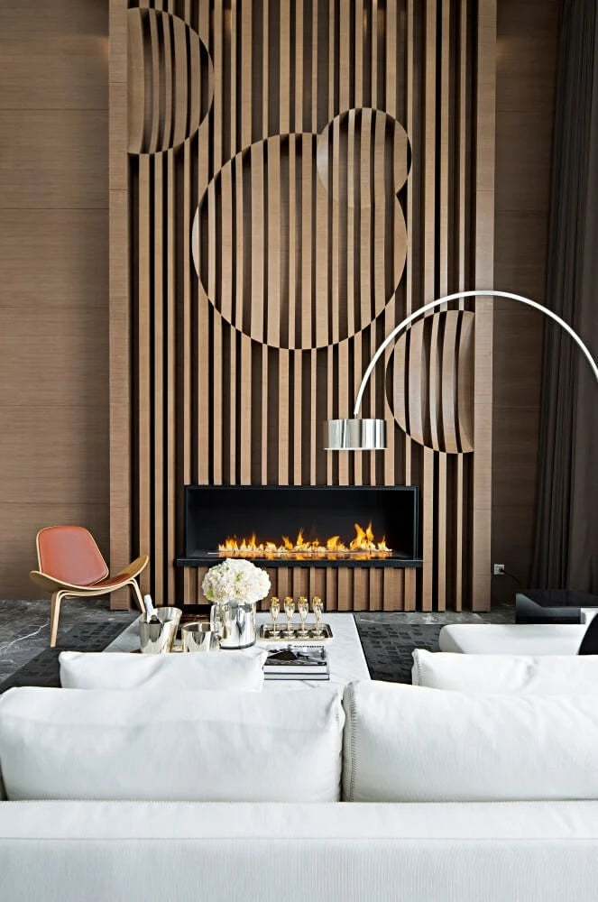High-quality bioethanol built-in fireplace from Planika