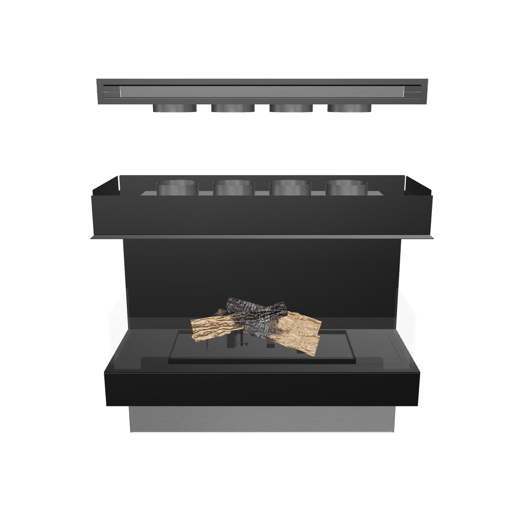 Flogs Box 1000 Tretidig (Rumsventilerad) - Bioetanolkamin