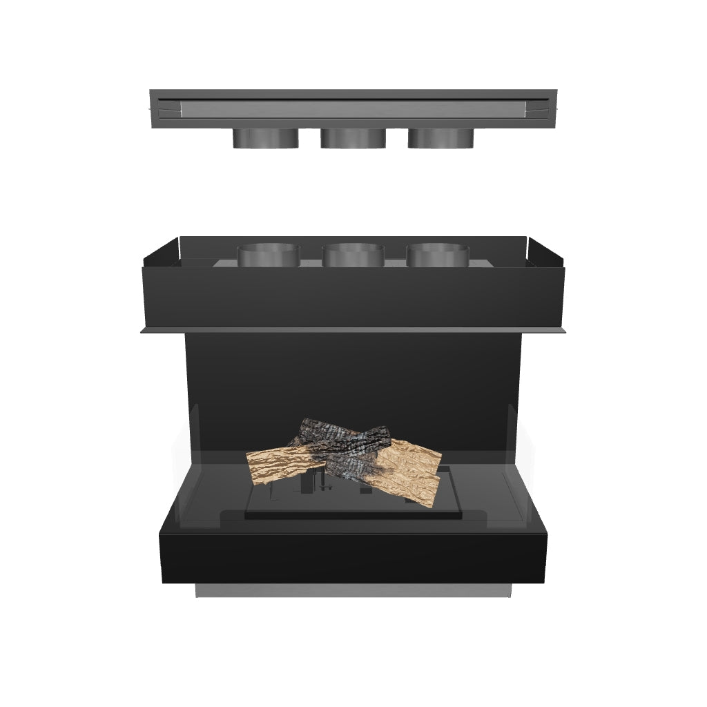 Flogs Box 800 Tretidig (Inomhusventil) - Bioetanolkamin