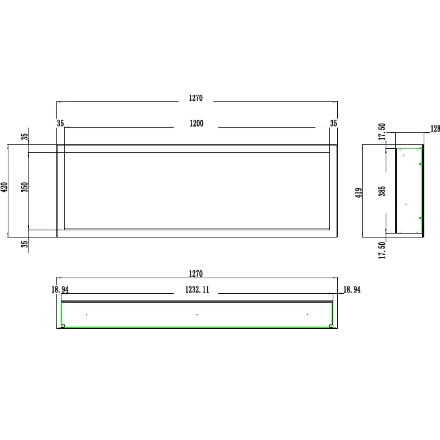 Aflamo Pride Slim 127 cm eldstad