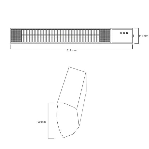 Royal Diamond 2500 Watt Black Patio Heater