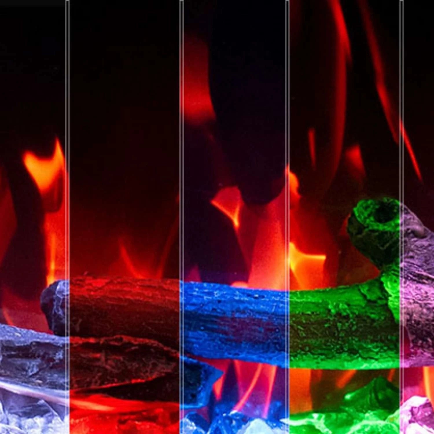 Royal Pro 100 cm Wall-Mounted Electric Fireplace - Black