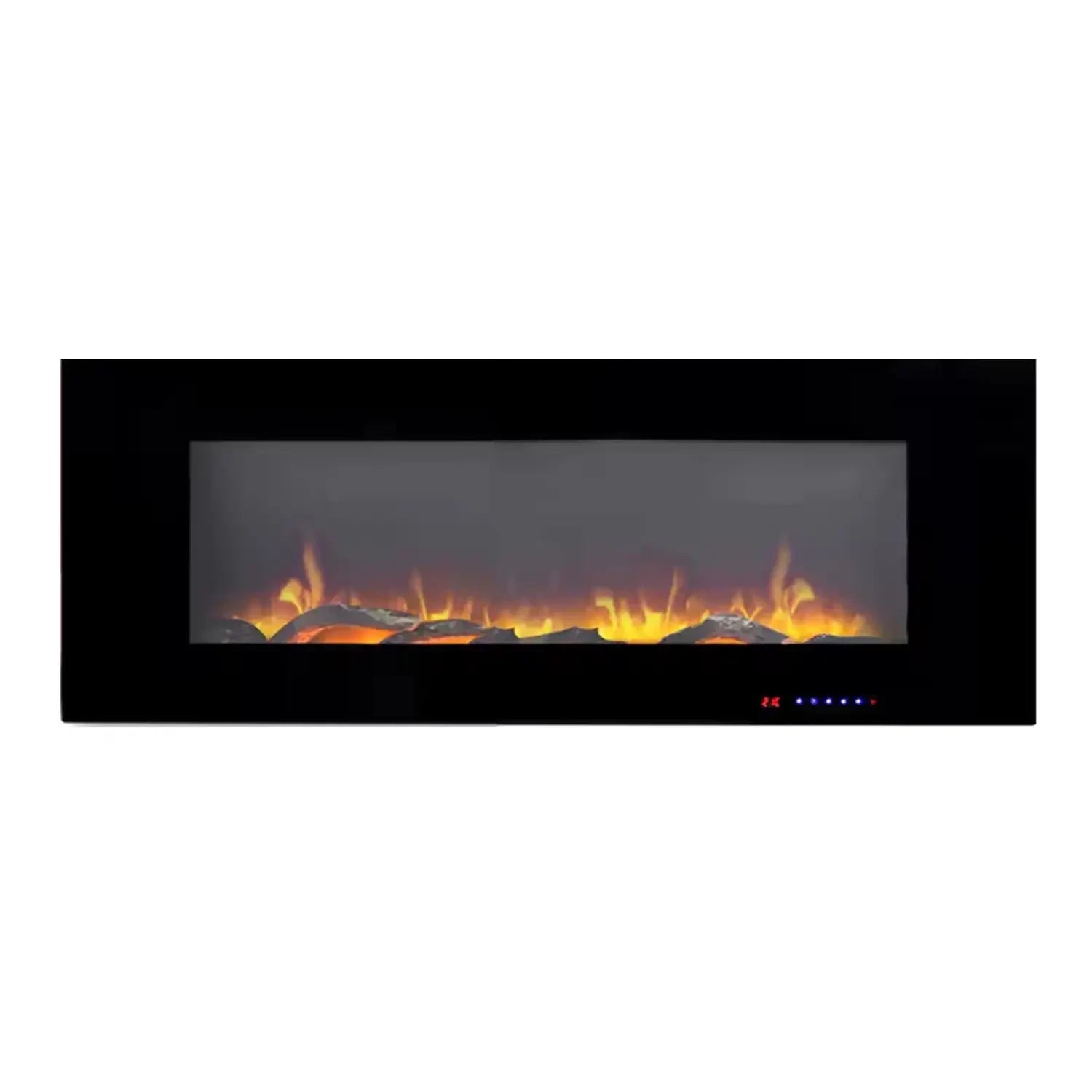 Azurite Wall-Mounted Electric Fireplace - Black - 127 cm