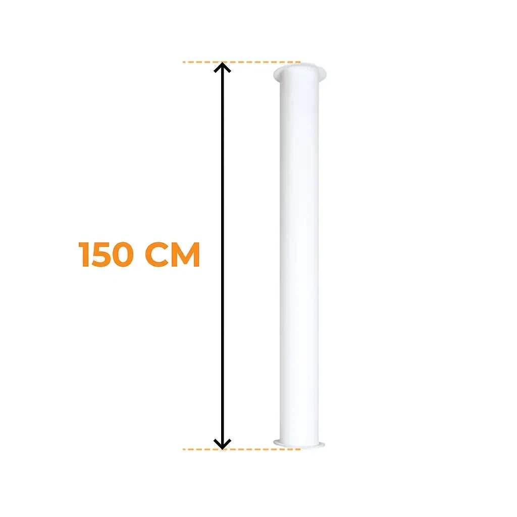 Toronto Pipe White 150 cm – Total Length 190 cm