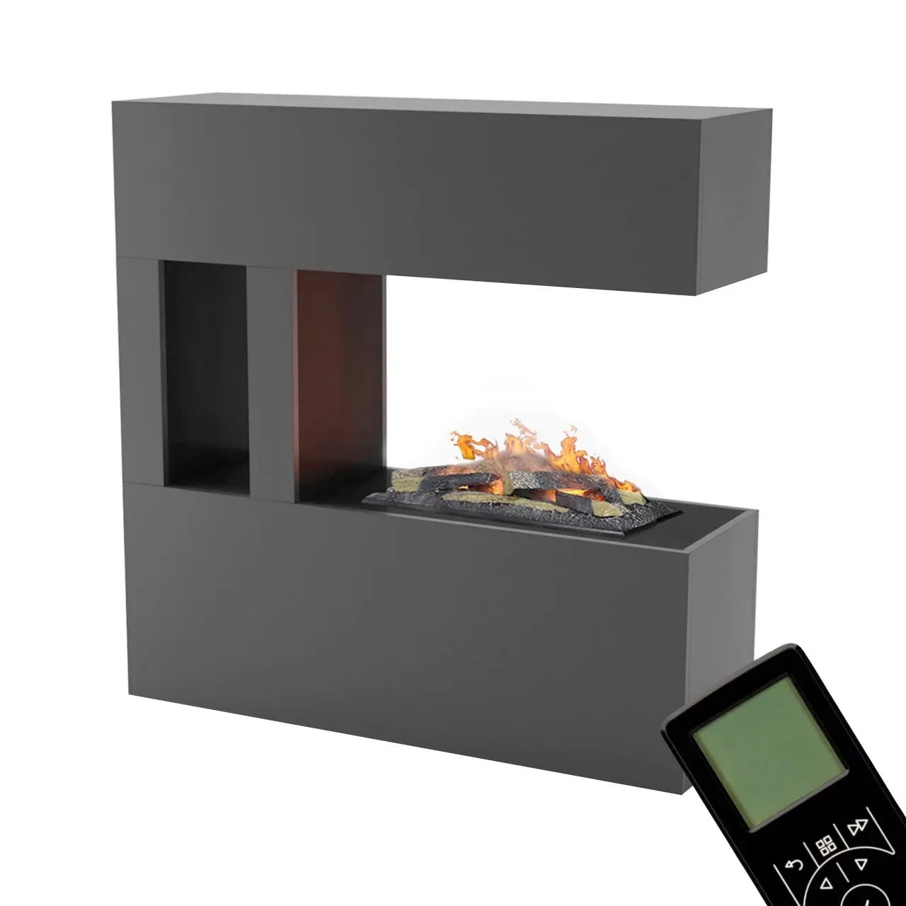 Schiller Pocket Grey - OMC 600 | Freestanding Water Vapour Fireplace