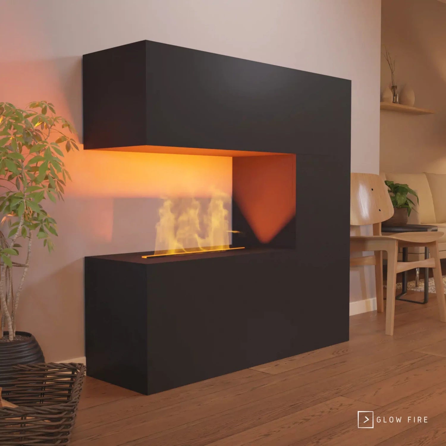 Schiller Black - OMC 600 | Freestanding Water Vapour Fireplace
