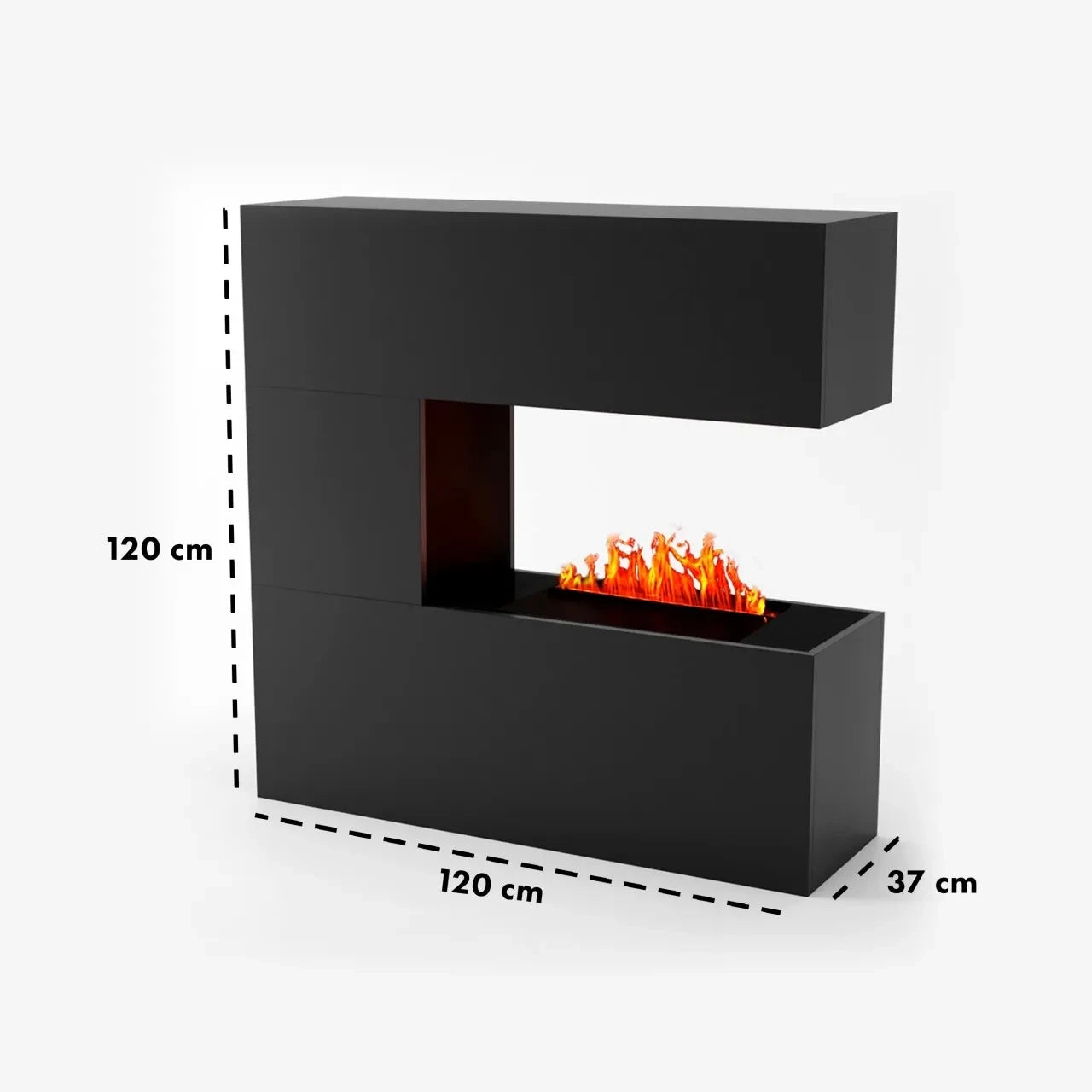 Schiller Black - OMC 600 | Freestanding Water Vapour Fireplace