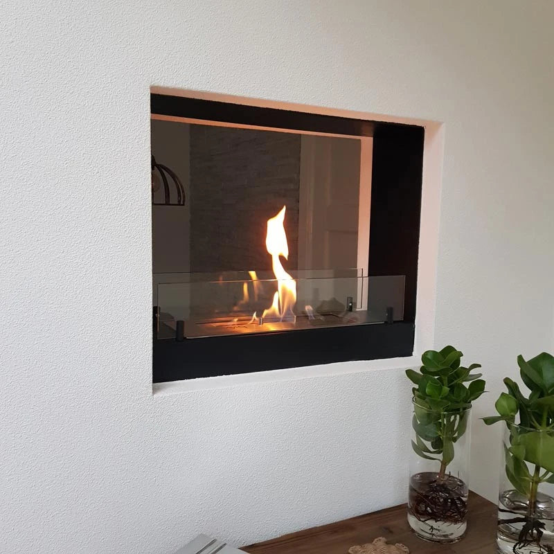 Tvåsidig etanolkamin för inbyggnad - 60 cm