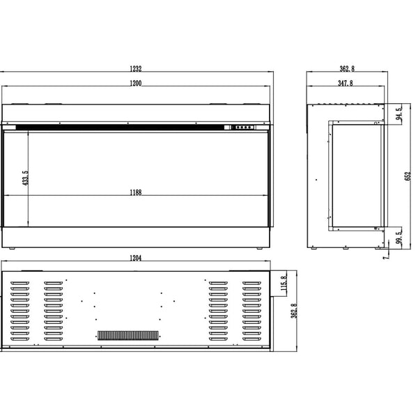 Aflamo Superb 3D 120 cm Elkamin