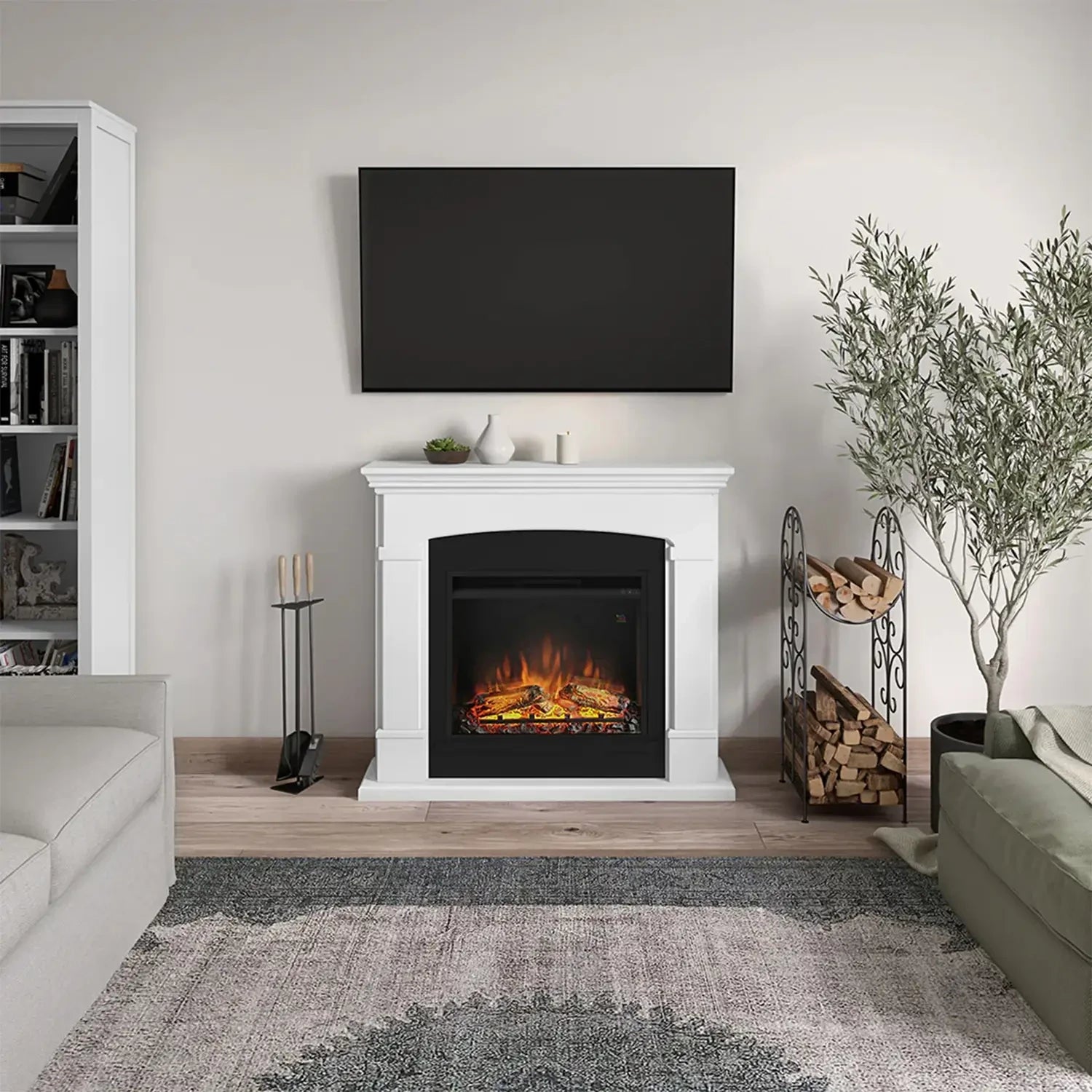 Helmi Vit Elektrisk Kamin