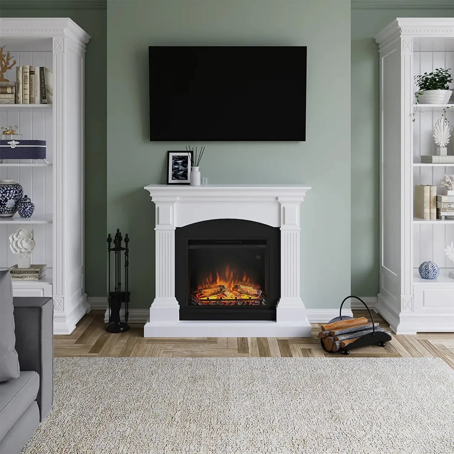 Magna Vit Elektrisk Kamin