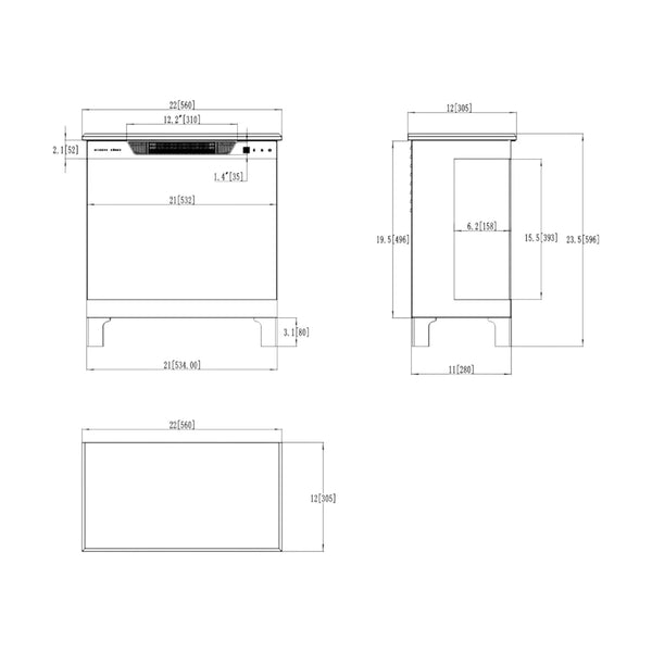 Aflamo Tower 3D 56 cm Elkamin