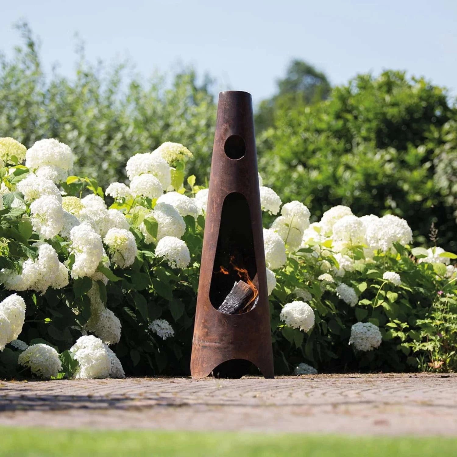 Tower Outdoor Fireplace - Rust