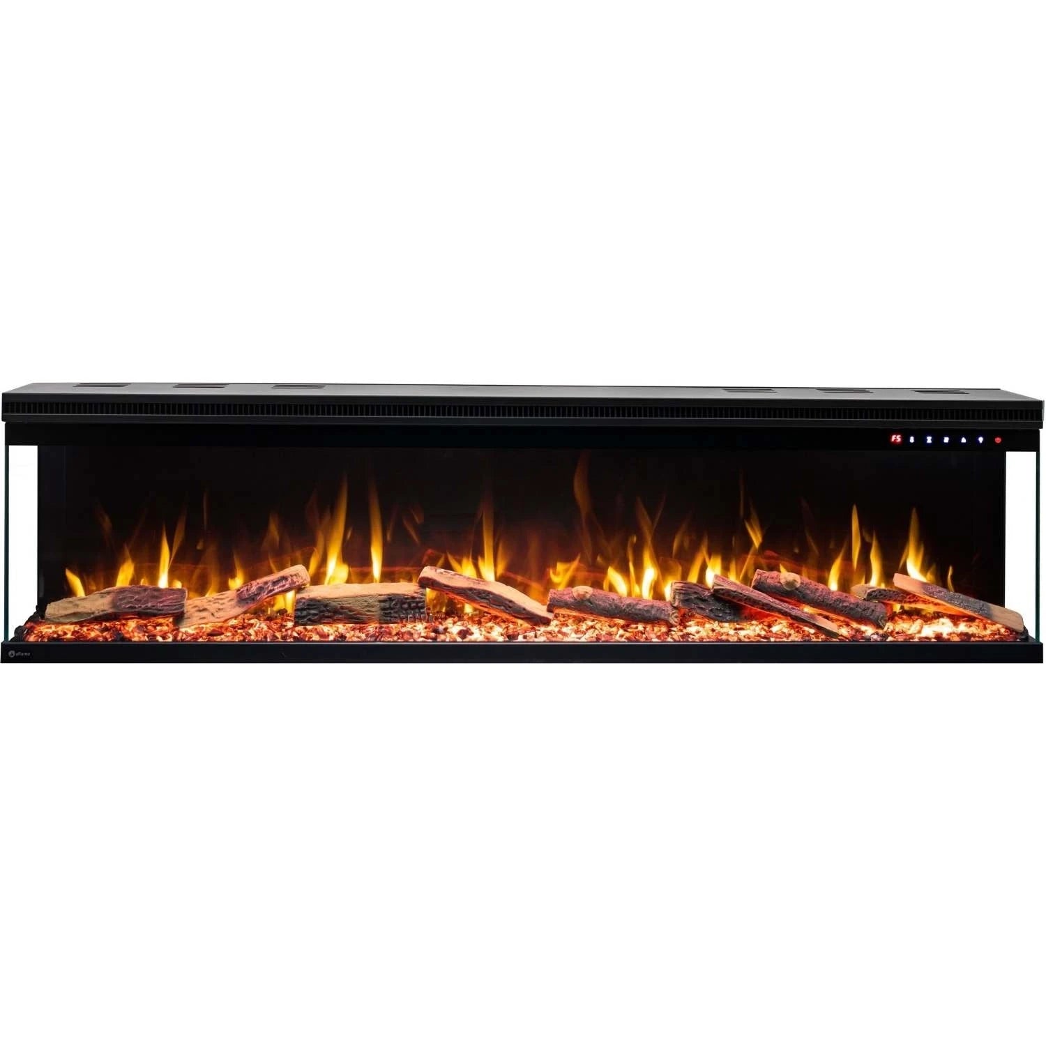 Aflamo Unique 153 cm black wall-mounted electric fireplace