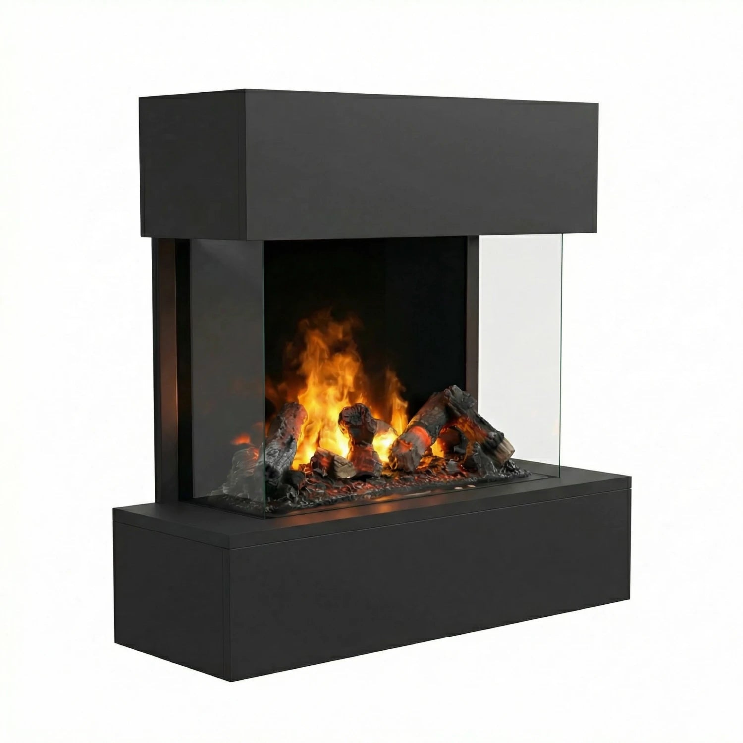 Hölderlin Black - OMC 600 | Wall-mounted Water Vapour Fireplace