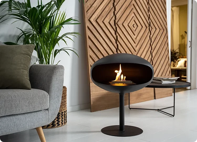 Cocoon Pedestal Freestanding Fireplace